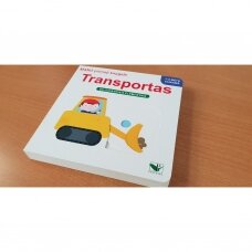 Mano pirmoji knygelė. TRANSPORTAS. Su judančiais elementais. 1-2 m.vaikams. (iš grąžinimų)