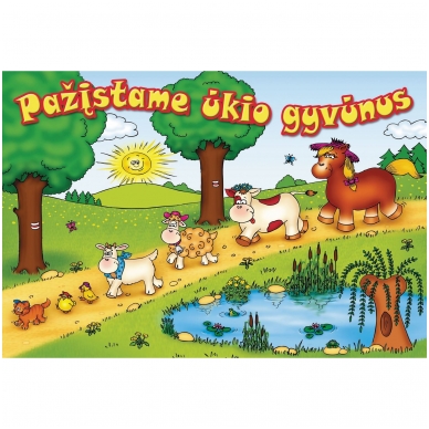 Pažįstame ūkio gyvūnus (kartoninė knyga)