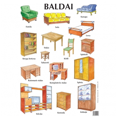 Plakatas "Baldai" (A2 formato)