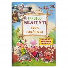 BROKAS. Pradedu skaityti. Trys paršiukai (DIDŽIOSIOMIS RAIDĖMIS IR SKIEMENIMIS) (iš grąžinimų)