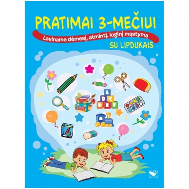 Pratimai 3-mečiui su lipdukais. Laviname dėmesį, atmintį, loginį mąstymą