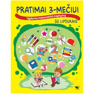 Pratimai 3-mečiui su lipdukais. Ugdome matematinį mąstymą