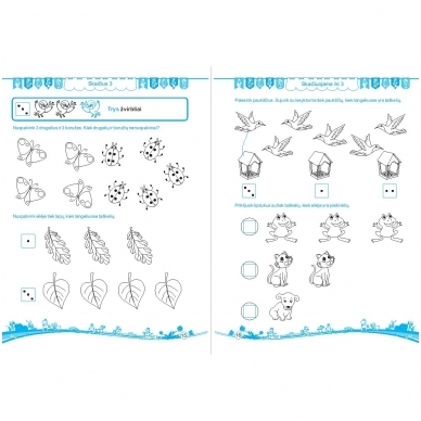 Pratimai 3-mečiui su lipdukais. Ugdome matematinį mąstymą 4