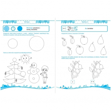 Pratimai 3-mečiui su lipdukais. Ugdome matematinį mąstymą 5