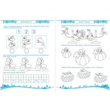 Pratimai 4-mečiui su lipdukais. Ugdome matematinį mąstymą 1
