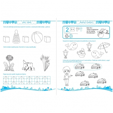 Pratimai 4-mečiui su lipdukais. Ugdome matematinį mąstymą 3